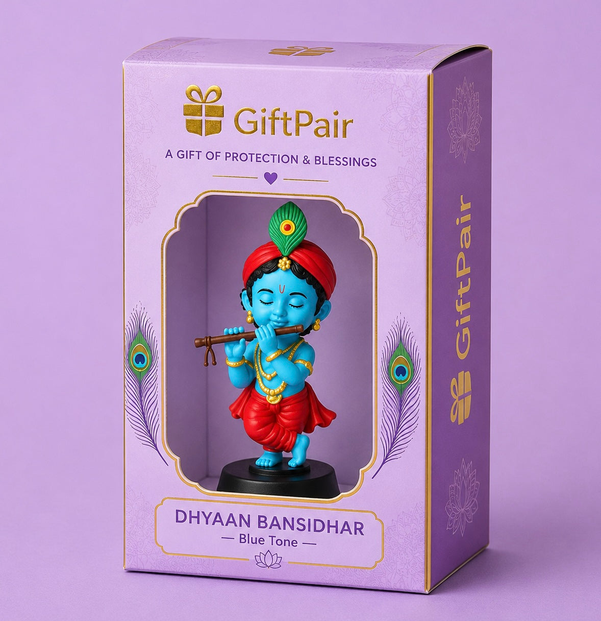 BUDDYZ Bharat Series Dhyaan Bansidhar Little Krishna Figurine (Blue Tone)