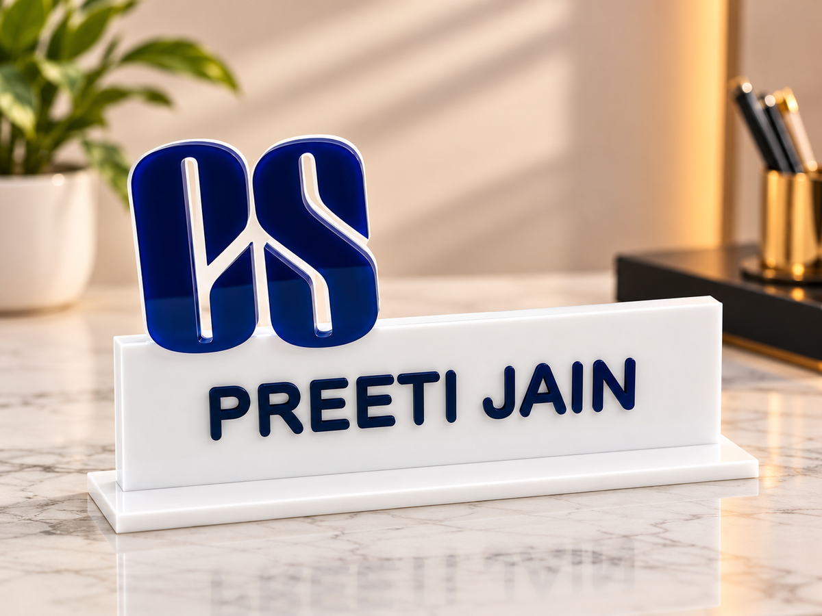 3D Acrylic Desk Name Plate