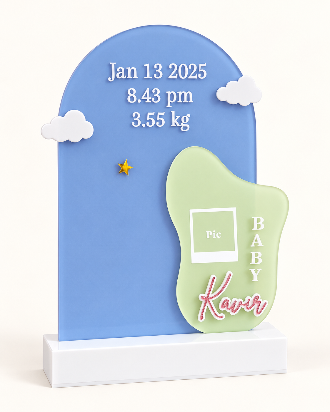 Baby Birth Stats Acrylic Plaque