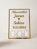 Clear Acrylic Islamic Wedding & Family Keepsake Frame
