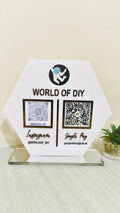 Hexagon Acrylic Dual QR Code