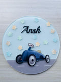 Door Name Plate with 3D Stars